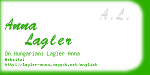 anna lagler business card